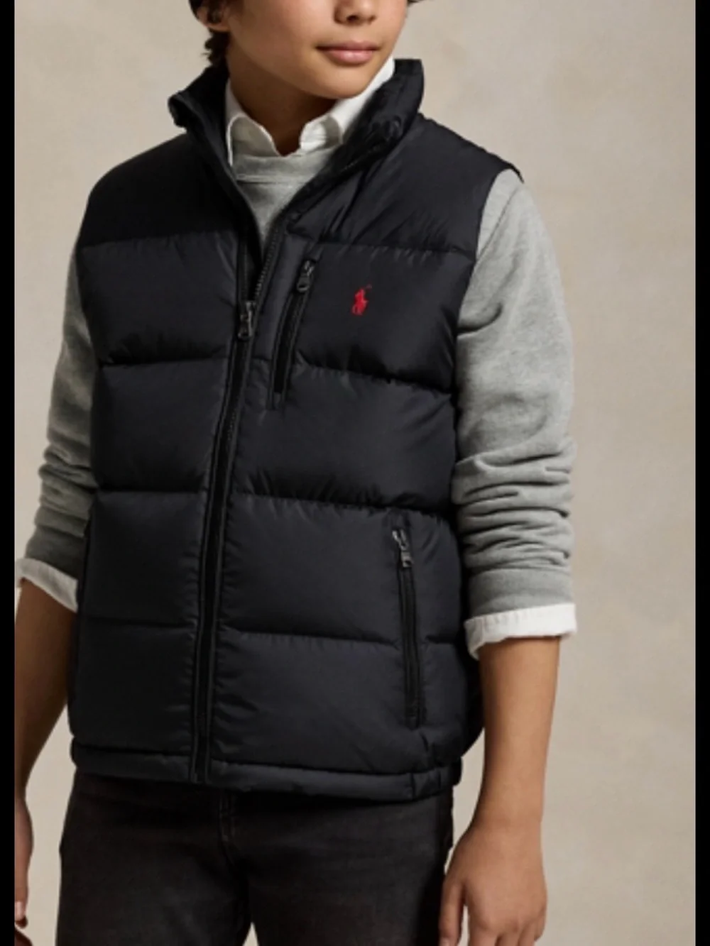 Polo Ralph Lauren kids black puffer vest